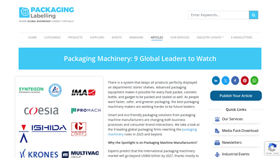 Packaging Machinery: 9 Global Leaders to Watch in 2025