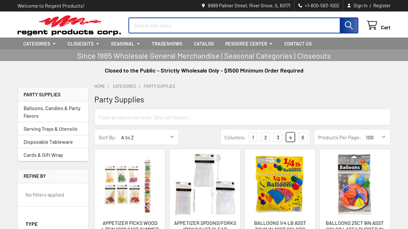 Party Supplies Wholesale Supplier