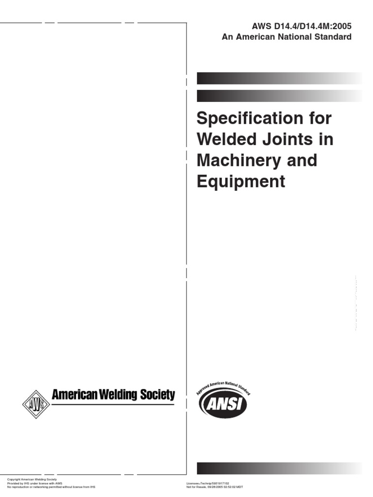 [PDF] Machinery and Equipment Welding Specification