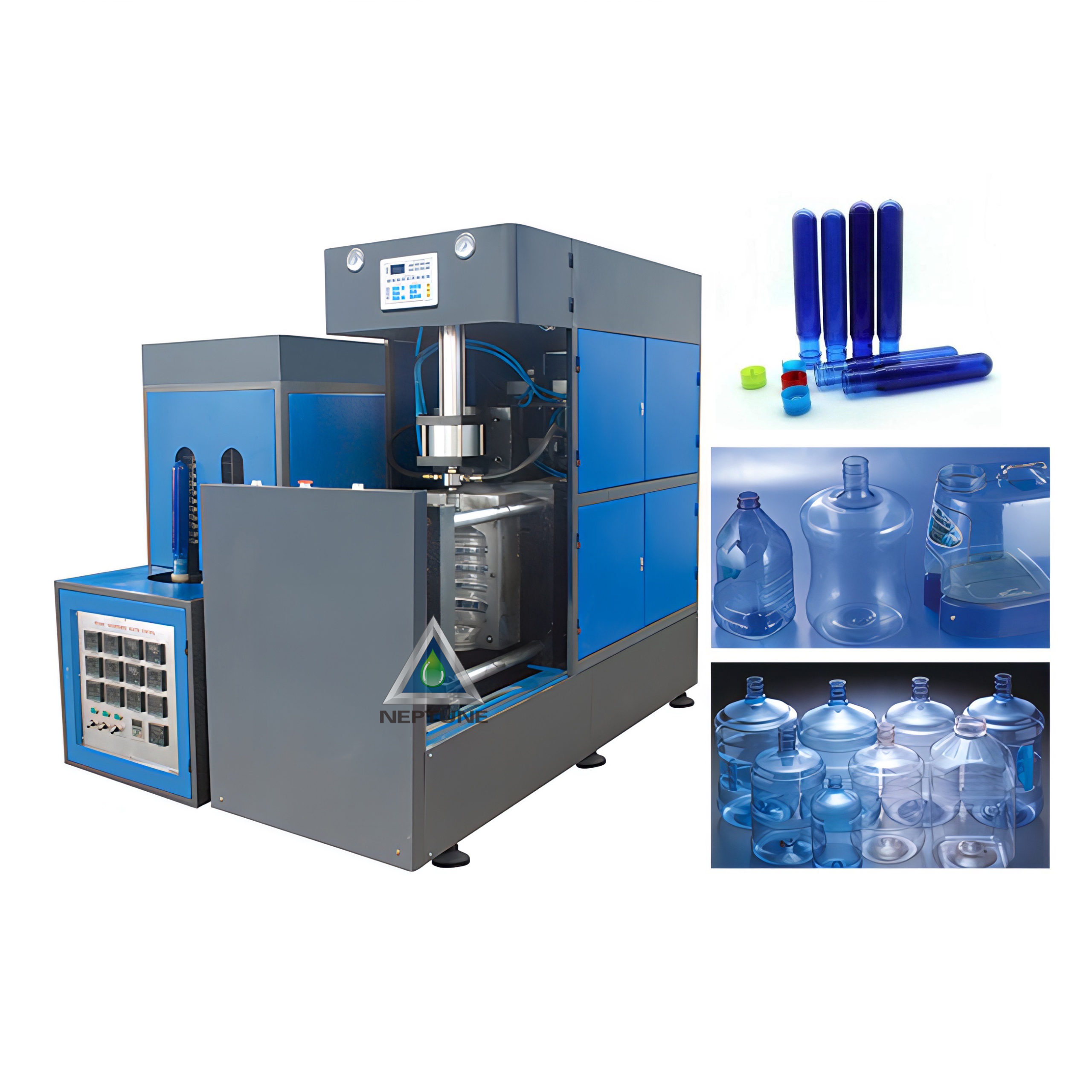 Illustrative example of plastic bottle making machine from Google Search