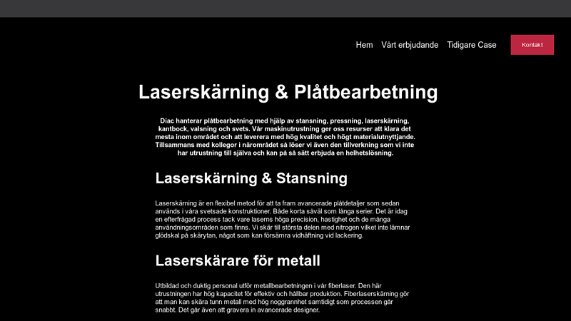 Plåtbearbetning och laserskärning