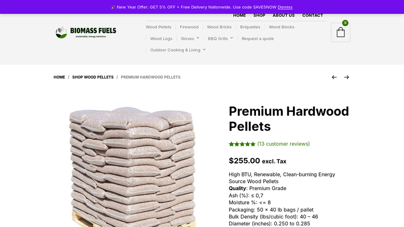 Premium Hardwood Pellets