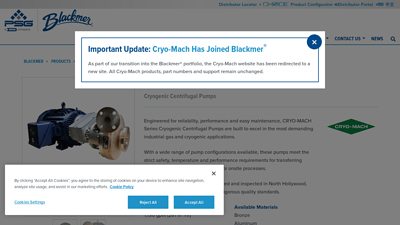 CRYO-MACH Series Cryogenic Centrifugal Pumps | Blackmer