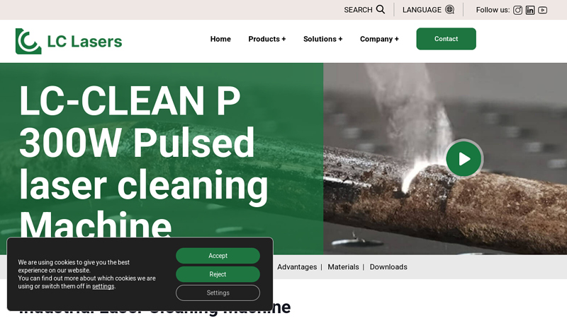 Pulsed laser cleaning Machine