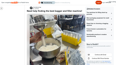 Need help finding the best bagger and filler machine! - Reddit