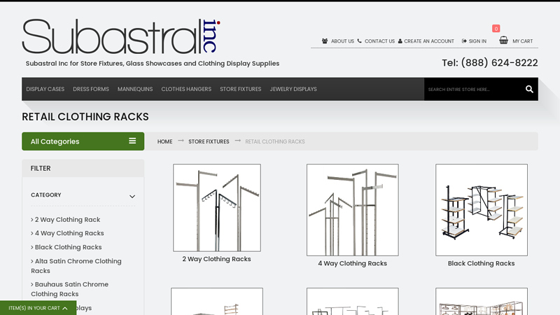 Retail Clothing Racks