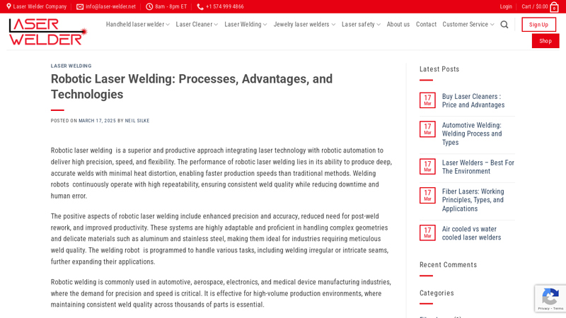 Robotic Laser Welding