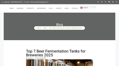 Top 7 Beer Fermentation Tanks for Breweries 2025 - CHENMA