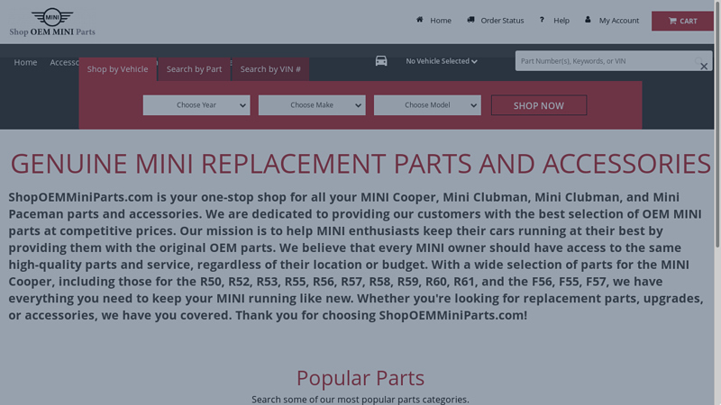 Shop OEM MINI Parts & Accessories