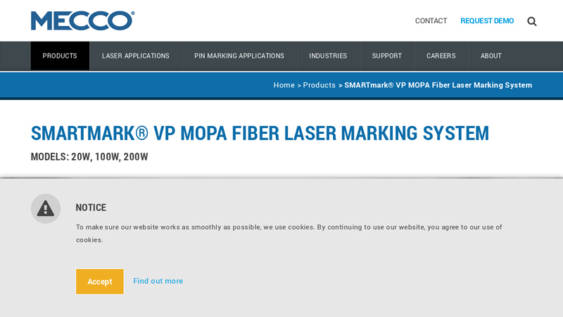 SMARTmark® VP MOPA Fiber Laser Marking System