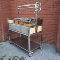 china adjustable charcoal grill trolley factory