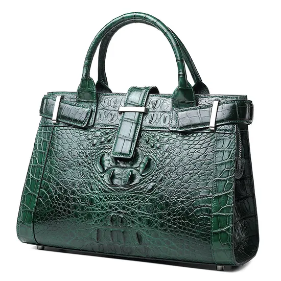 china alligator pu leather hand bags factory