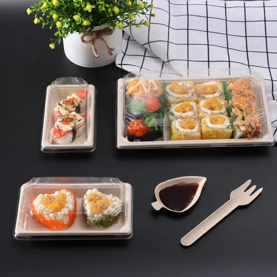 china bagasse pulp sushi box manufacture China Factory