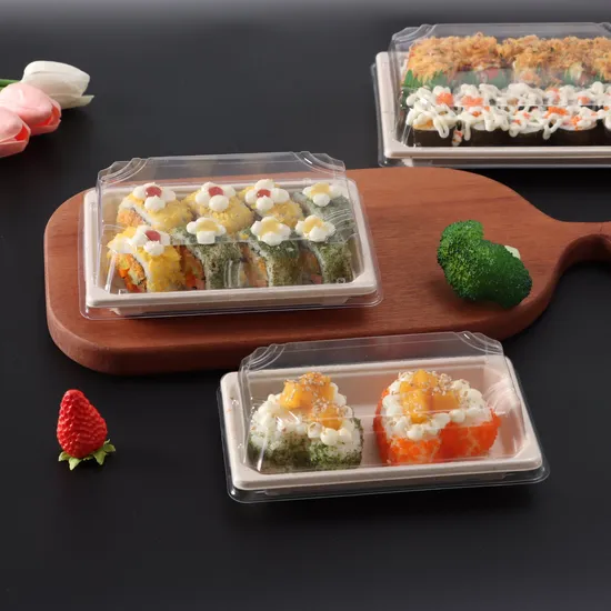 china bagasse pulp sushi box manufacture