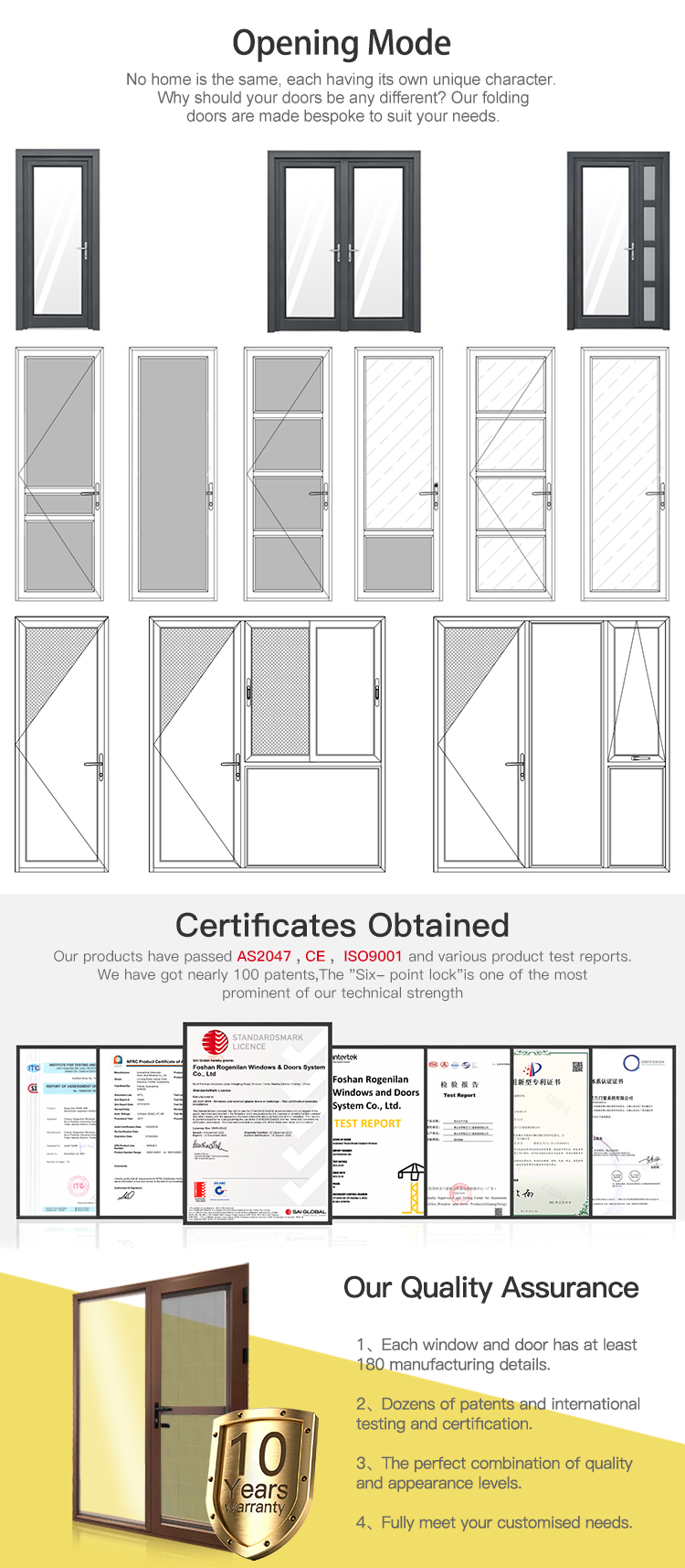 china broken bridge swing door manufacturers