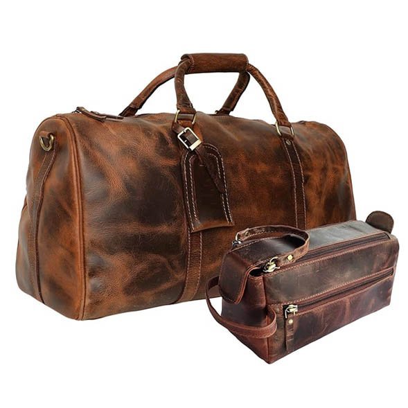 china brown leather retro bag factory
