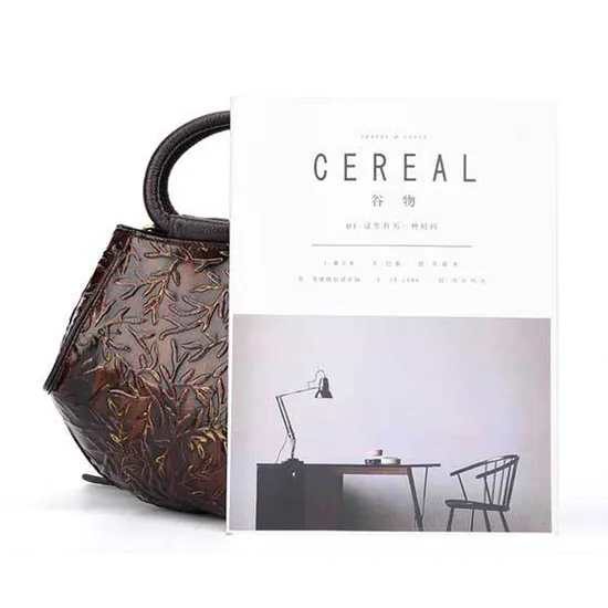 china brown leather retro bag manufacturer