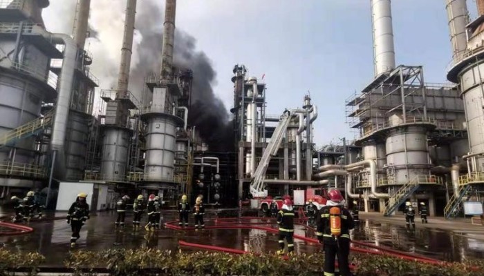 china burning factories