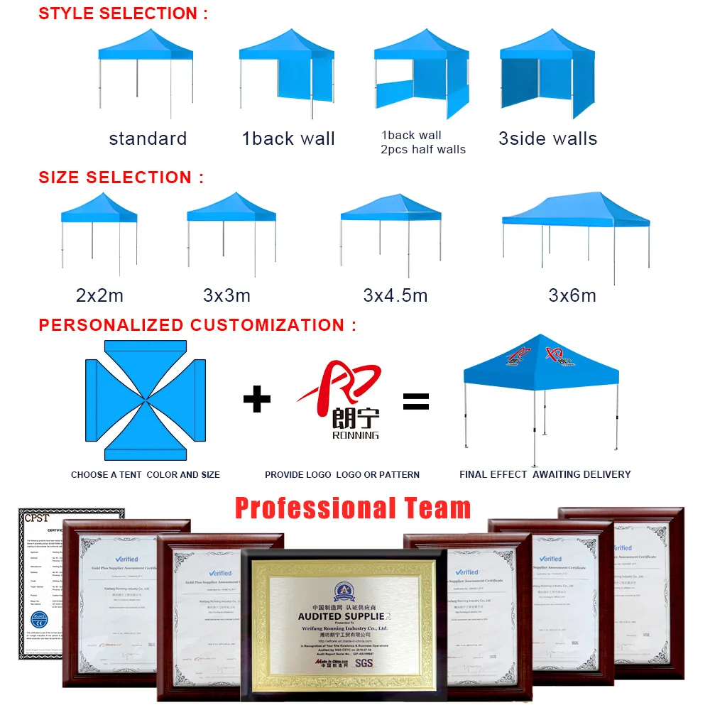 china custom tent with logo factories