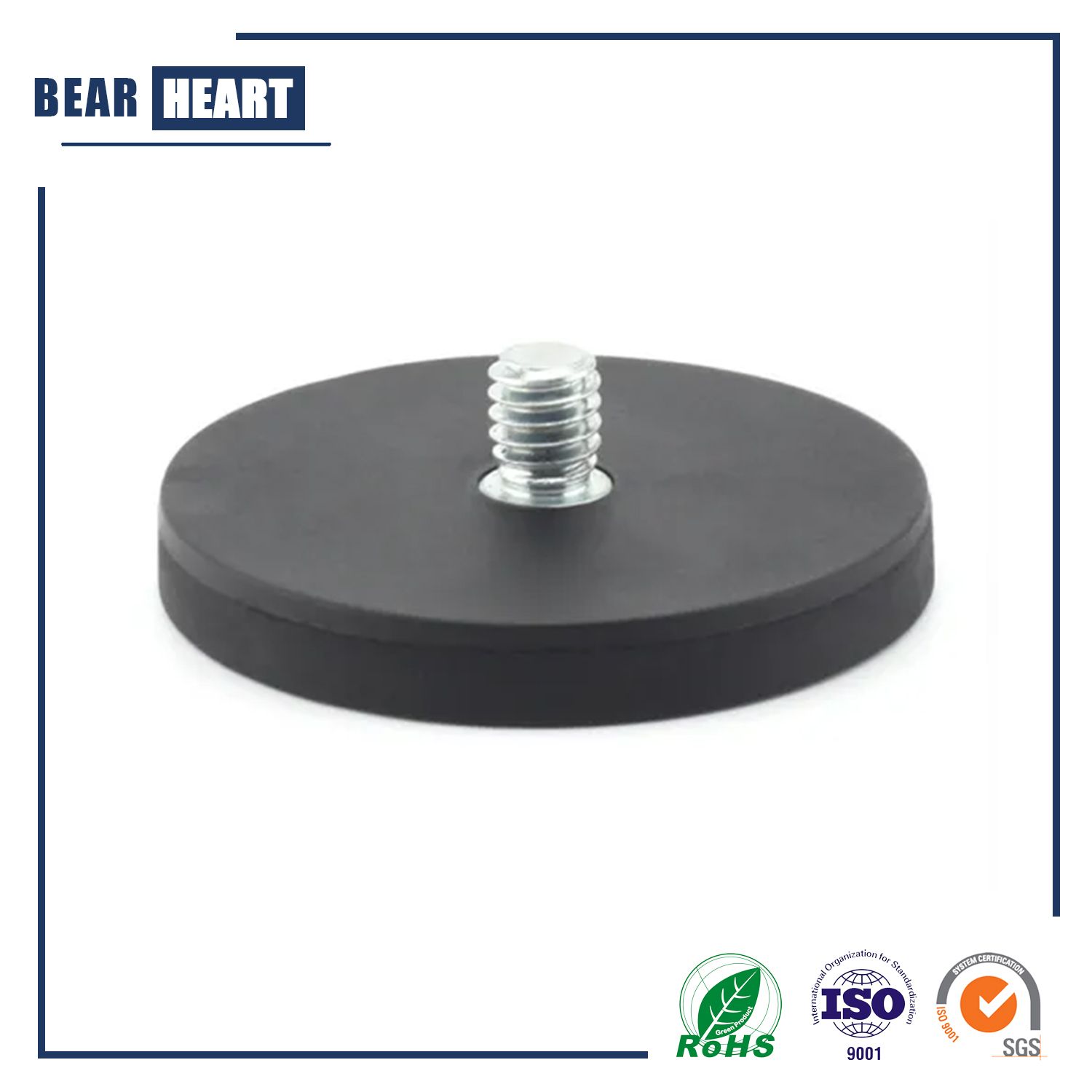 china d22 rubber coated pot magnet manufacturers