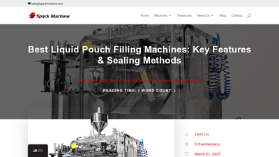 Top 5 Liquid Pouch Filling Machines for Precision Packing