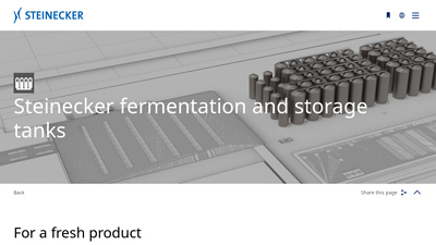 Steinecker fermentation and storage tanks