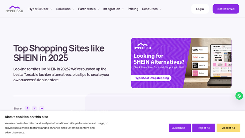 Top Shopping Sites like SHEIN in 2025