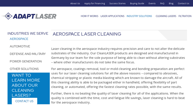 Trusted Laser Cleaning Service For Aerospace Industry