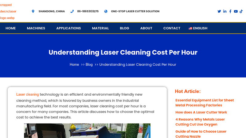 Understanding Laser Cleaning Cost Per Hour