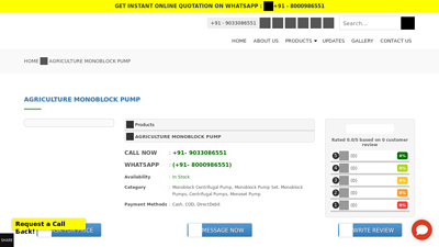 agriculture monoblock pump