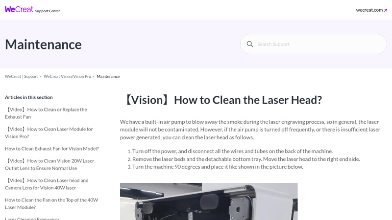 【Vision】How to Clean the Laser Head? - WeCreat