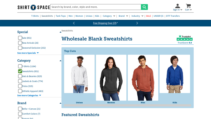 Wholesale Blank Sweatshirts