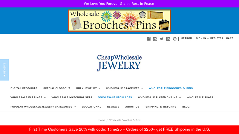 Wholesale Brooches and Pins & other Fashion Jewelry