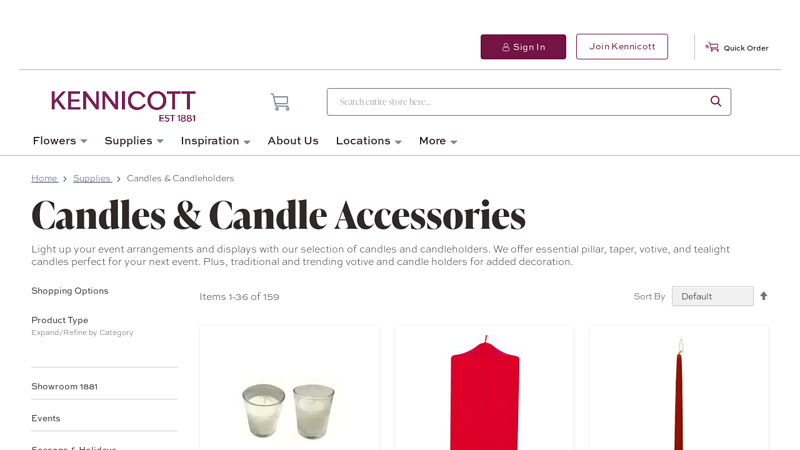 Wholesale Candles & Candleholders