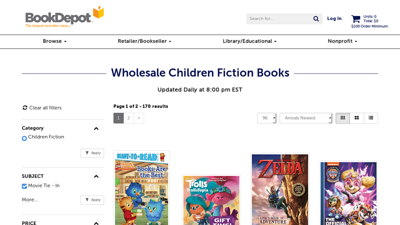 Wholesale Children Fiction Books