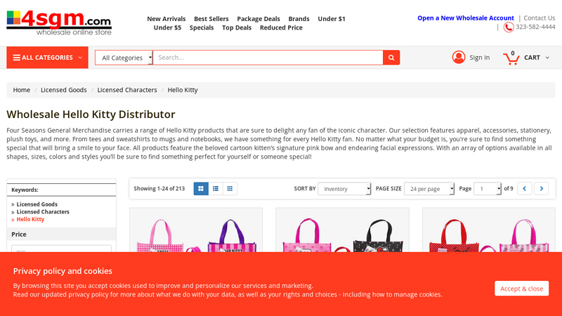 Wholesale Hello Kitty Distributor