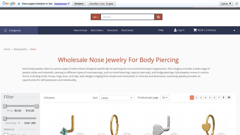 Wholesale Nose Jewelry For Body Piercing