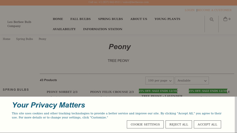 Wholesale Peony Roots