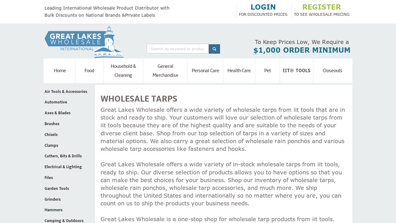 Wholesale Tarps