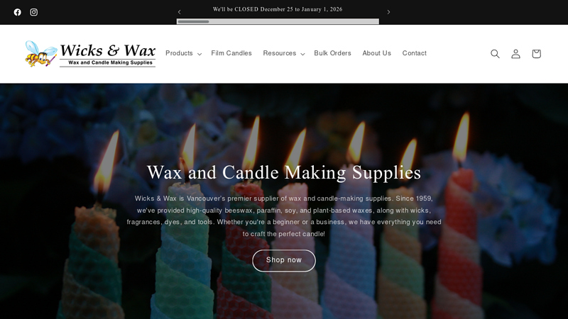 Wicks & Wax Candle Making Supplies