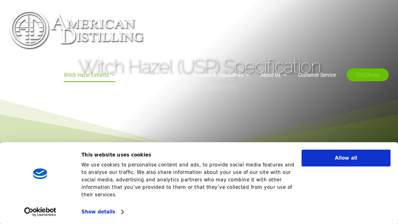 Witch Hazel (USP) Specification