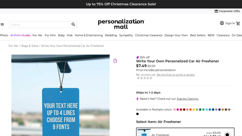 Write Your Own Personalized Car Air Freshener