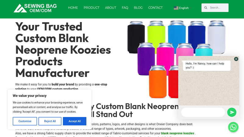 Your Trusted Custom Blank Neoprene Koozies Products Manufacturer