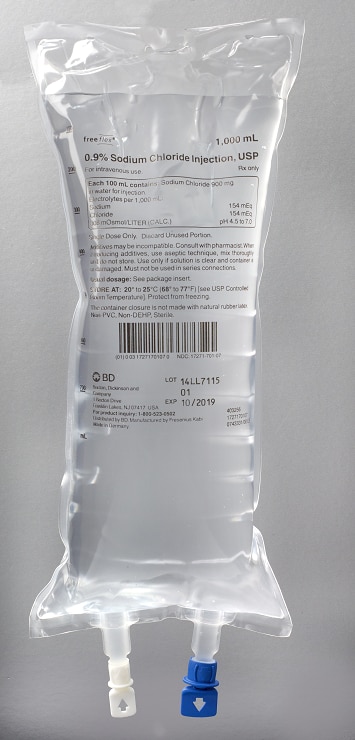0.9% Sodium Chloride Injection USP, 1000 mL