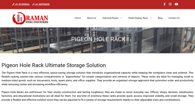 1. Buy Pigeon Hole Racks