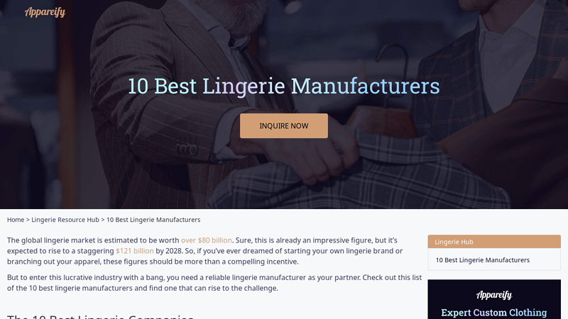 10 Best Lingerie Manufacturers