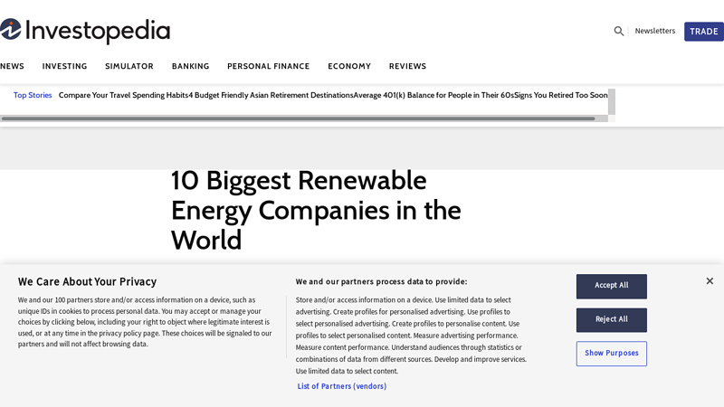 10 Biggest Renewable Energy Companies in the World
