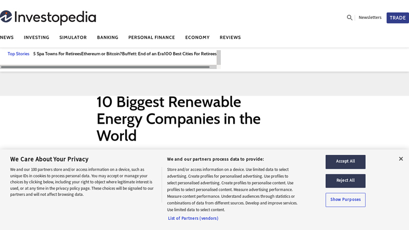 10 Biggest Renewable Energy Companies in the World