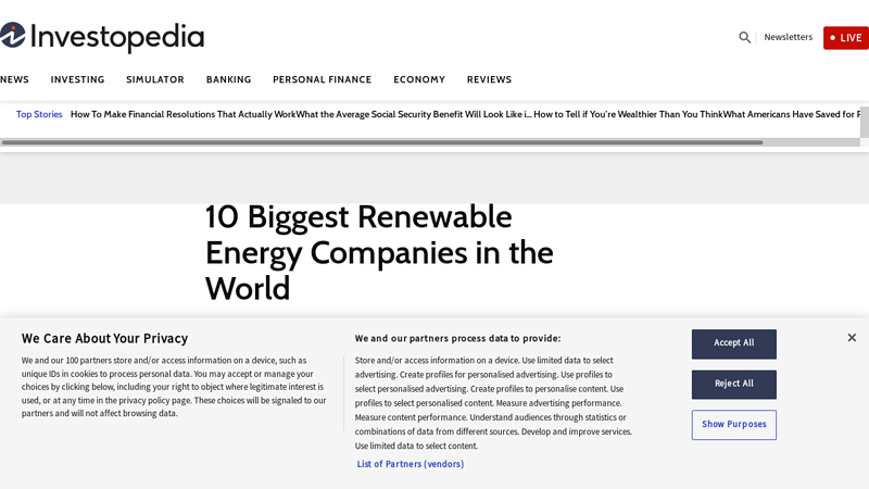 10 Biggest Renewable Energy Companies in the World