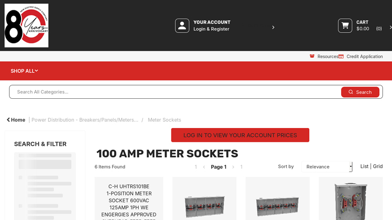 100 Amp Meter Sockets